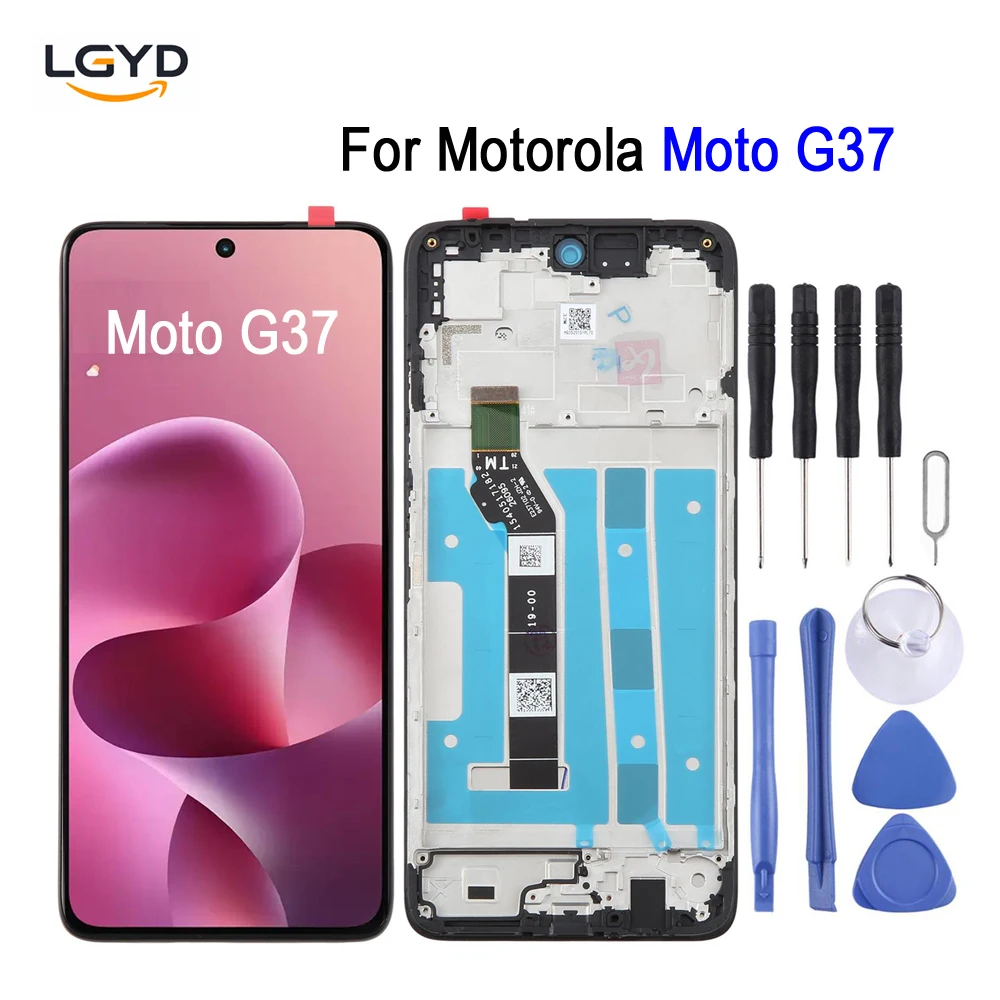 IPS LCD Screen with Frame For Motorola Moto G37 5G, 6.67-inch Phone LCD Display Touch Screen Repair Replacement Spare Part