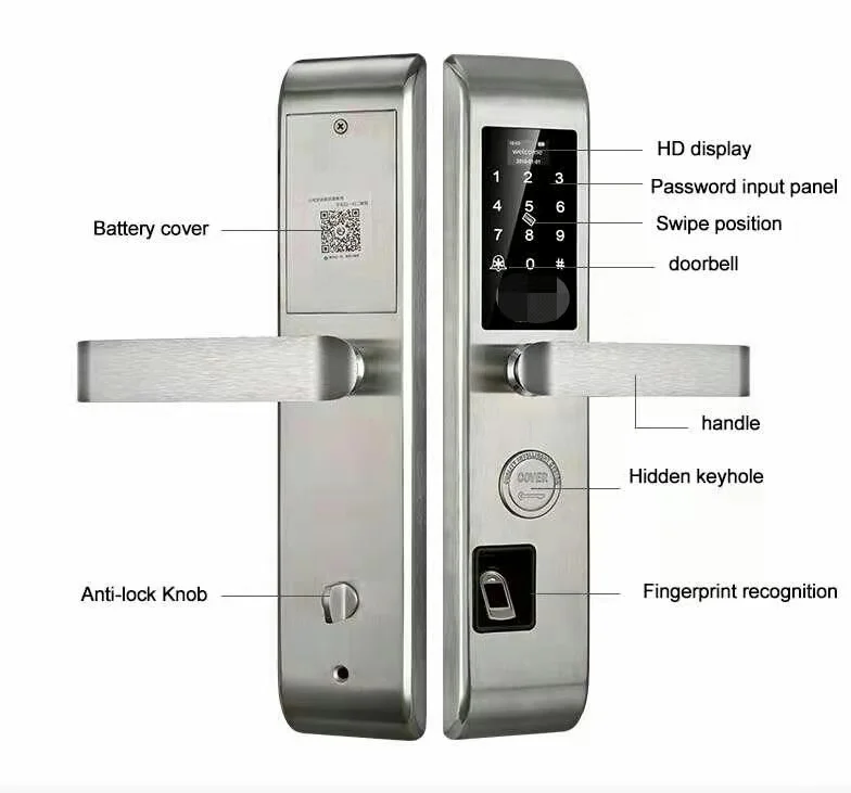 

Apartment Biometric Safe Wireless APP Electric Fingerprint Smart Digital Door Lock KF158B