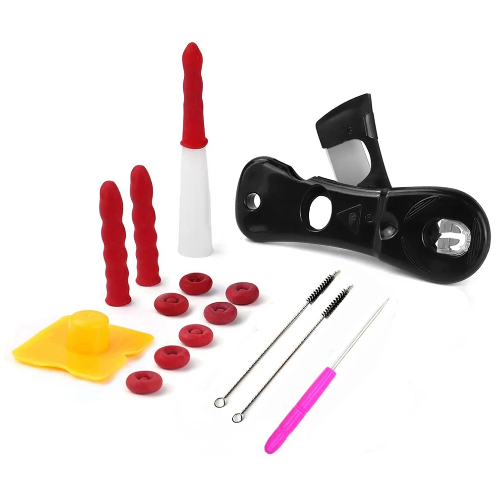 N10R-Caulking Tool Kit Sealant Nozzle,16PCS Silicone Tool Set Silicone Cartridge Tip Cutter Nozzle Needle Brush And Caulk Cap