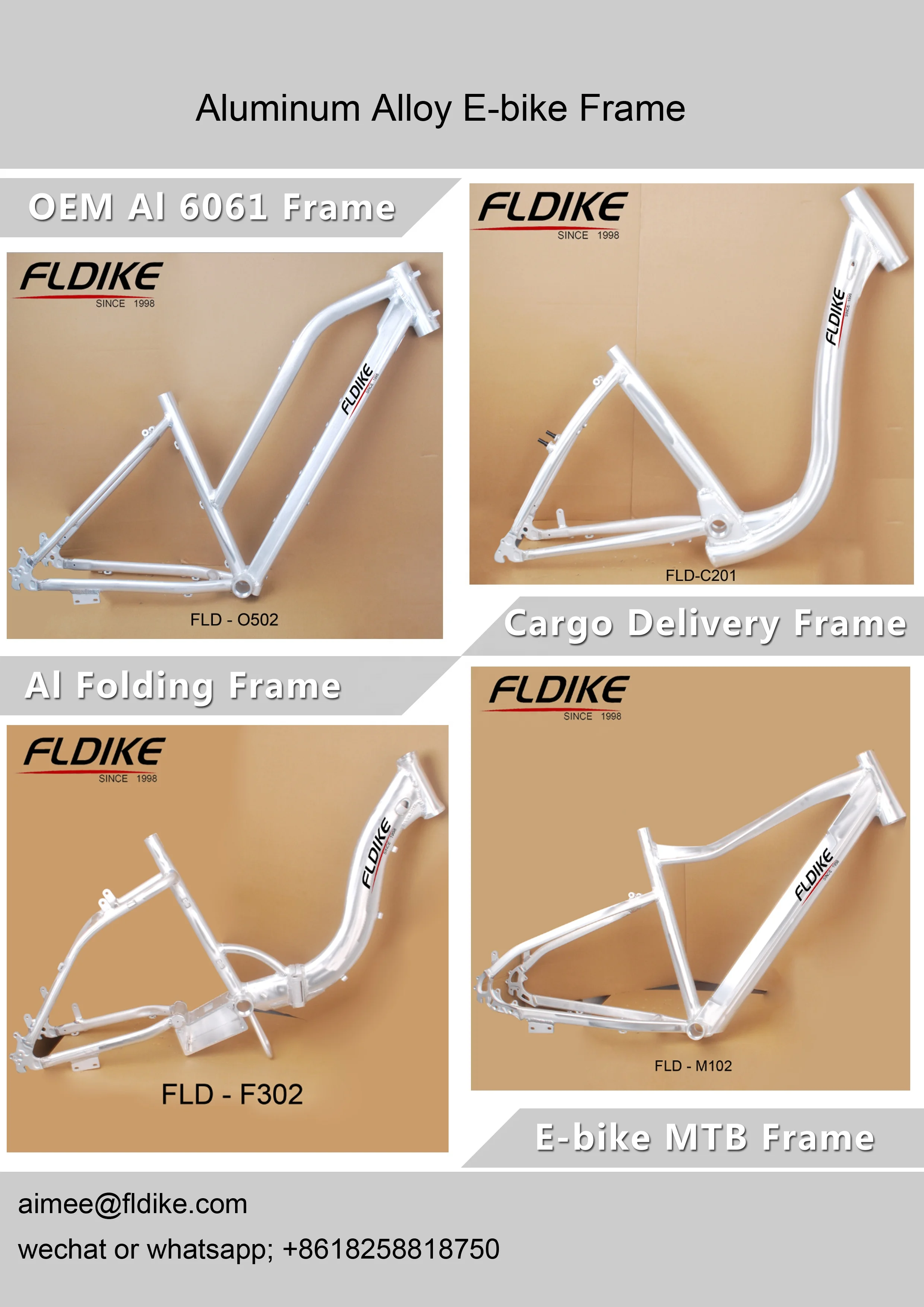 20 year E bike Folding Frame OEM folding ebike frame Manufacture customized bicycle frame