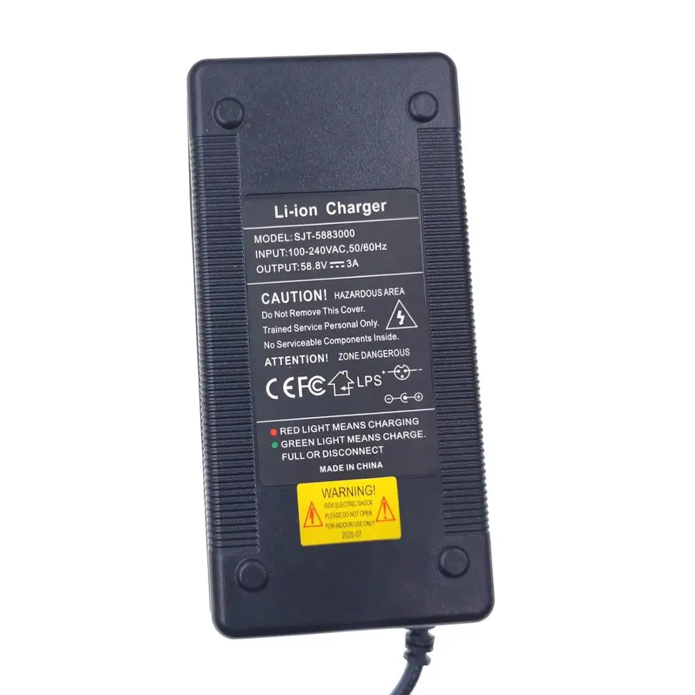 58.8V 3A Battery Charger For 14S 48V Li-ion Battery electric bike lithium battery Charger iIEC Connector