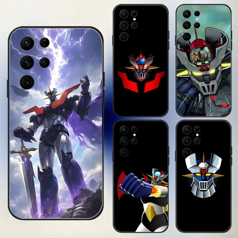 

M-Mazinger Z Robot Phone Case For Samsung S24,23,22,30,21,10,9,Ultra,Plus,Lite,FE,5G Black Soft Case
