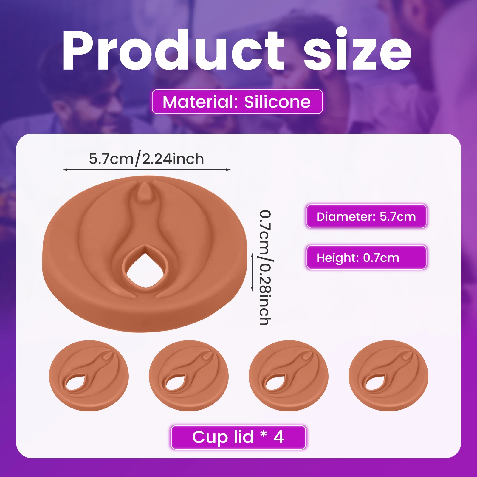 4/8pcs Silicone Soda Can Cover Lids for Bachelor Party Funny Canned Beverage Reusable Beer Can Covers for Soda Fit Standard Cans