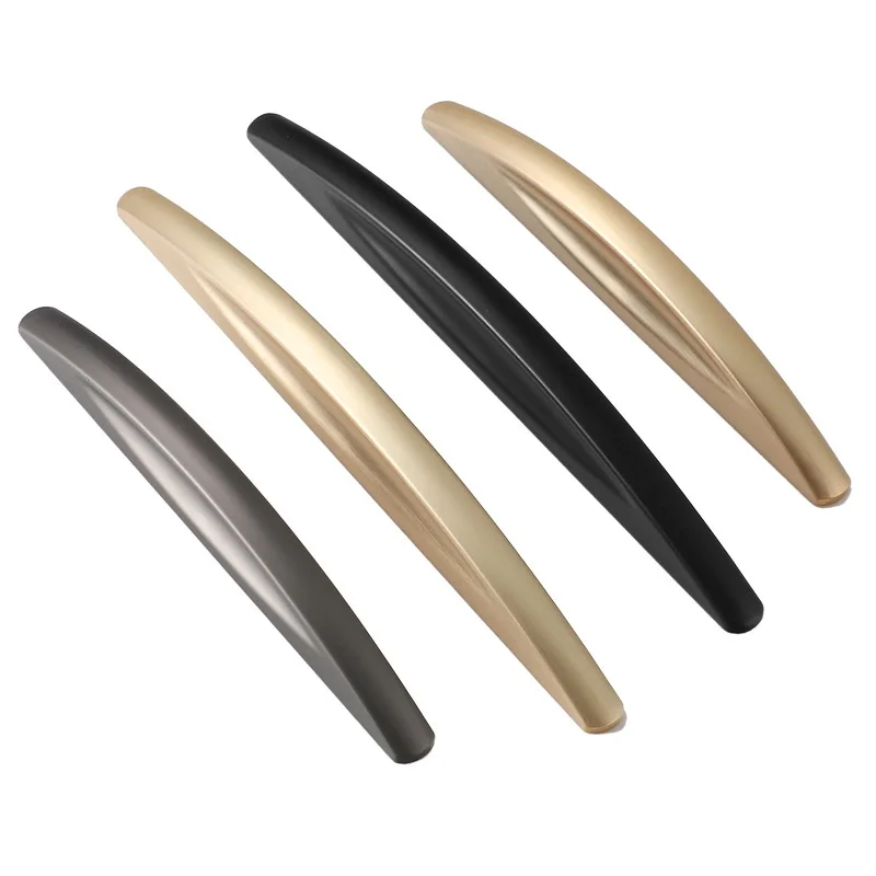 Brushed American Zinc Alloy Furniture Pull Handles Hole Center 96mm 128mm Kitchen Cabinet Door Drawer Accessories for Wardrobe