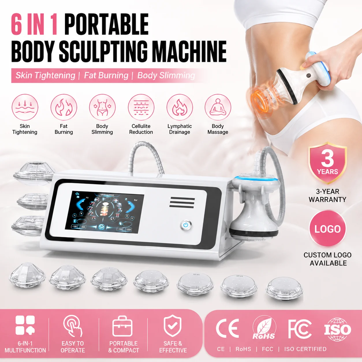 Shock Wave For Muscle Relax Skin Rejuvenation Pain Relief Piezoelectric Focused Shock Wave Rehabilitation Therapy Beauty Machine