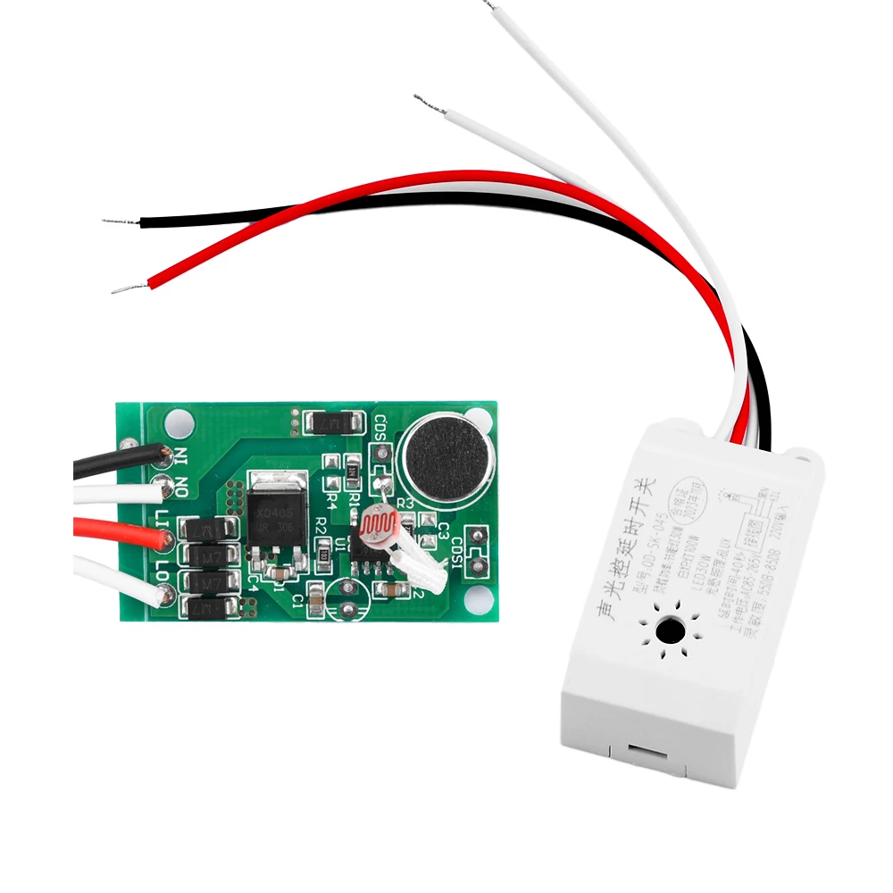 160V-220V Verzögerungsschalter Auto On Off Intelligenter Sound Sprachsensor Lichtschalter Verwendung im Korridor Bad Lager Treppenschalter