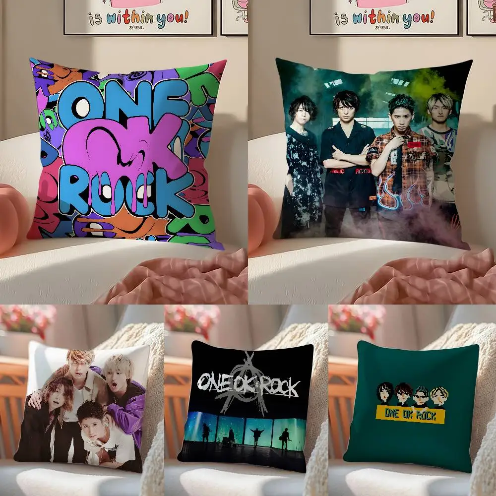 Bande O-ONE OK ROCK-MT Rock Ambitions taie d'oreiller confort canapé-lit soyeux élégant Invisible fermeture éclair housse de coussin décorative