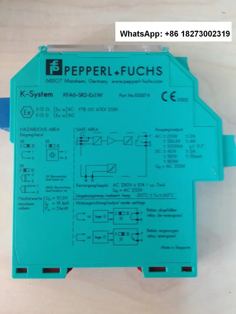 

KFA6 KFA5-SR2-EX1.W.LB Beijiafu p+f safety barrier KFA5-SR2-EX2.W