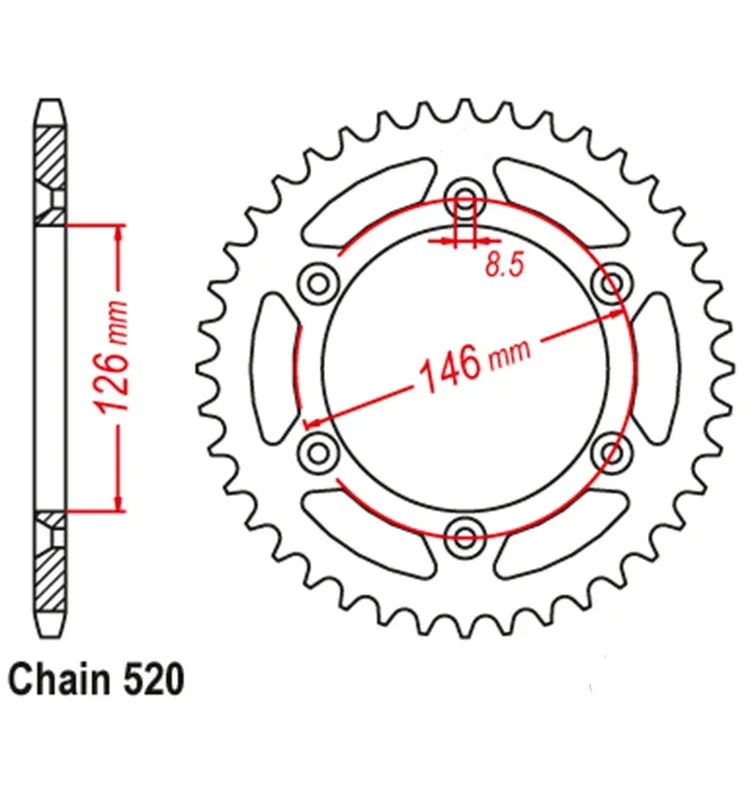 LOPOR 520 CNC 14T/47T 15T/41T 15T/44T Front Rear Motorcycle Sprocket For Suzuki DR-Z00 E S DRZ400 DR-Z DRZ 400 2000-2019