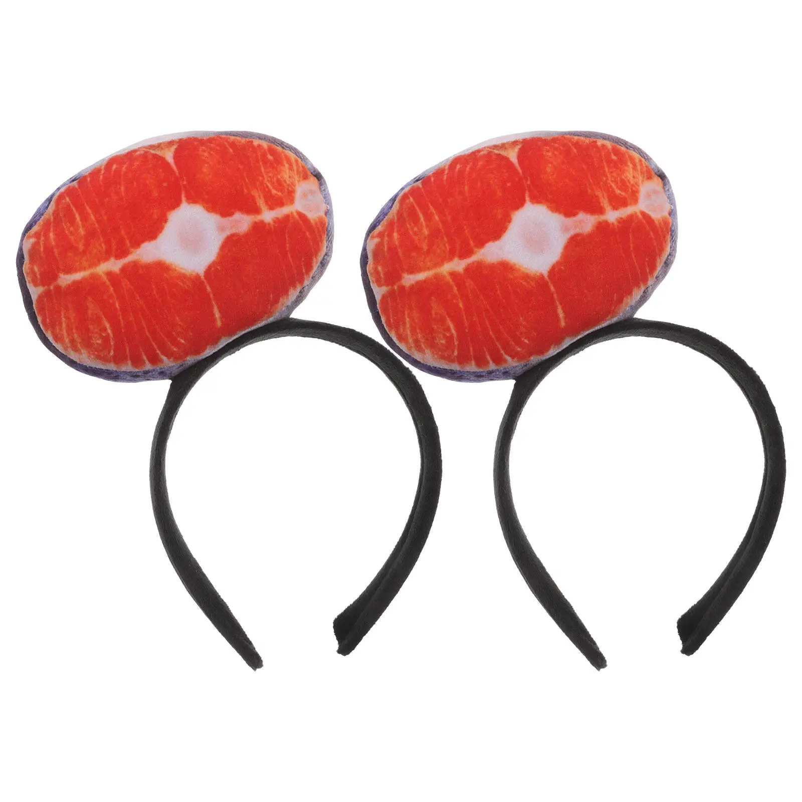

2pcs Quirky Headband Meat Modeling Hair Band Realistic Fish Block Design Halloween Cosplay Costume Headwear Party Photo Props