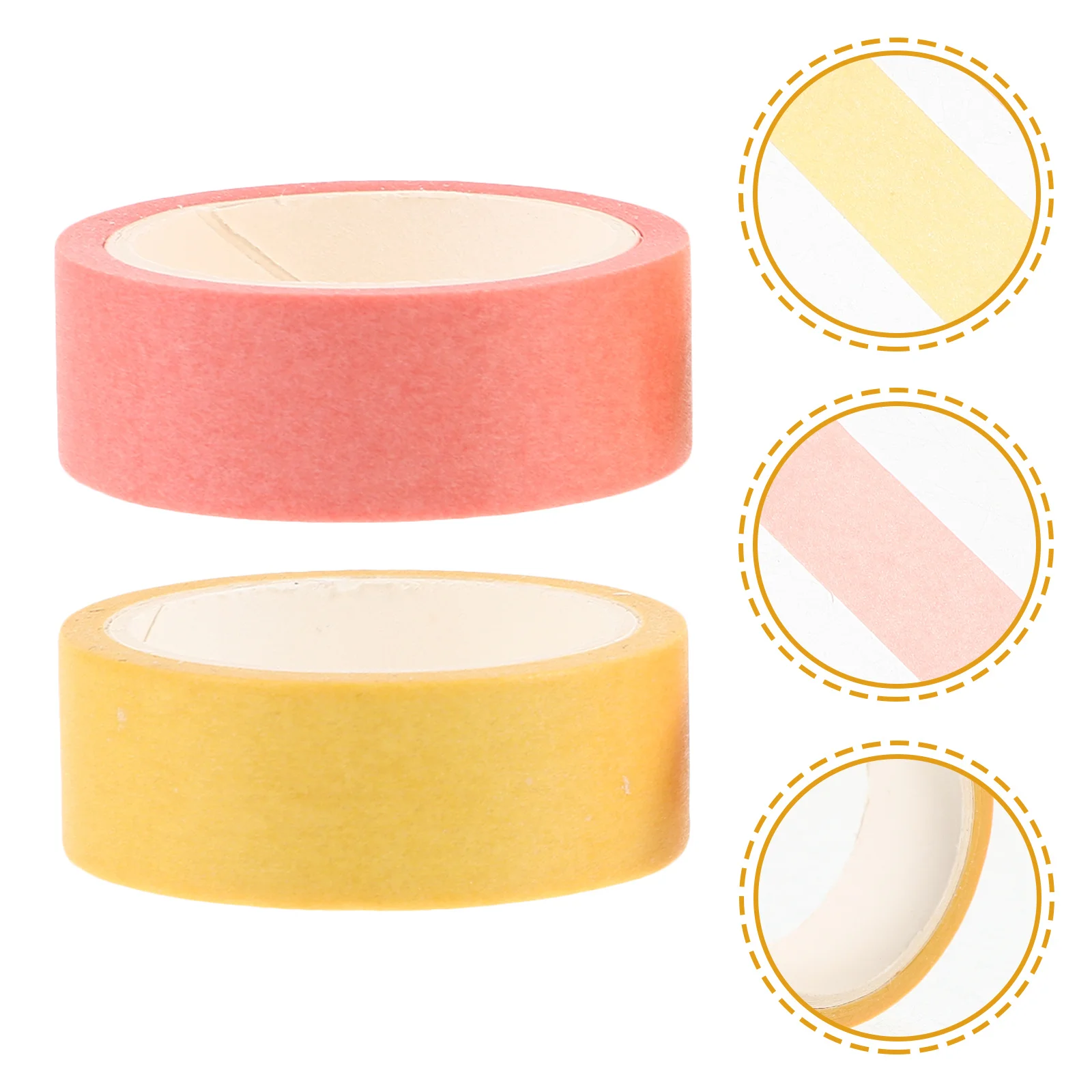 

2 Rolls Solid Color Washi Tape Light Weight Decorative Adhesive For Scrapbooking Diy Journal Notebook Stationery Craft Sticker