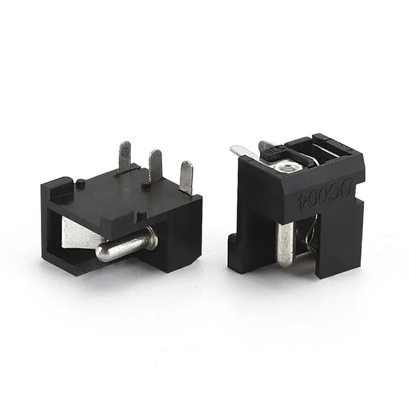 DC power socket DC-004 5.5X2.1 core 3-pin in-line plug, DC power socket, connector