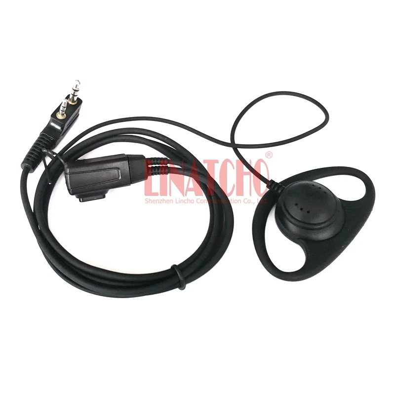 D 型イヤーフックトランシーバープロフェッショナルイヤホン PTT マイク双方向ラジオ K タイプコネクタ