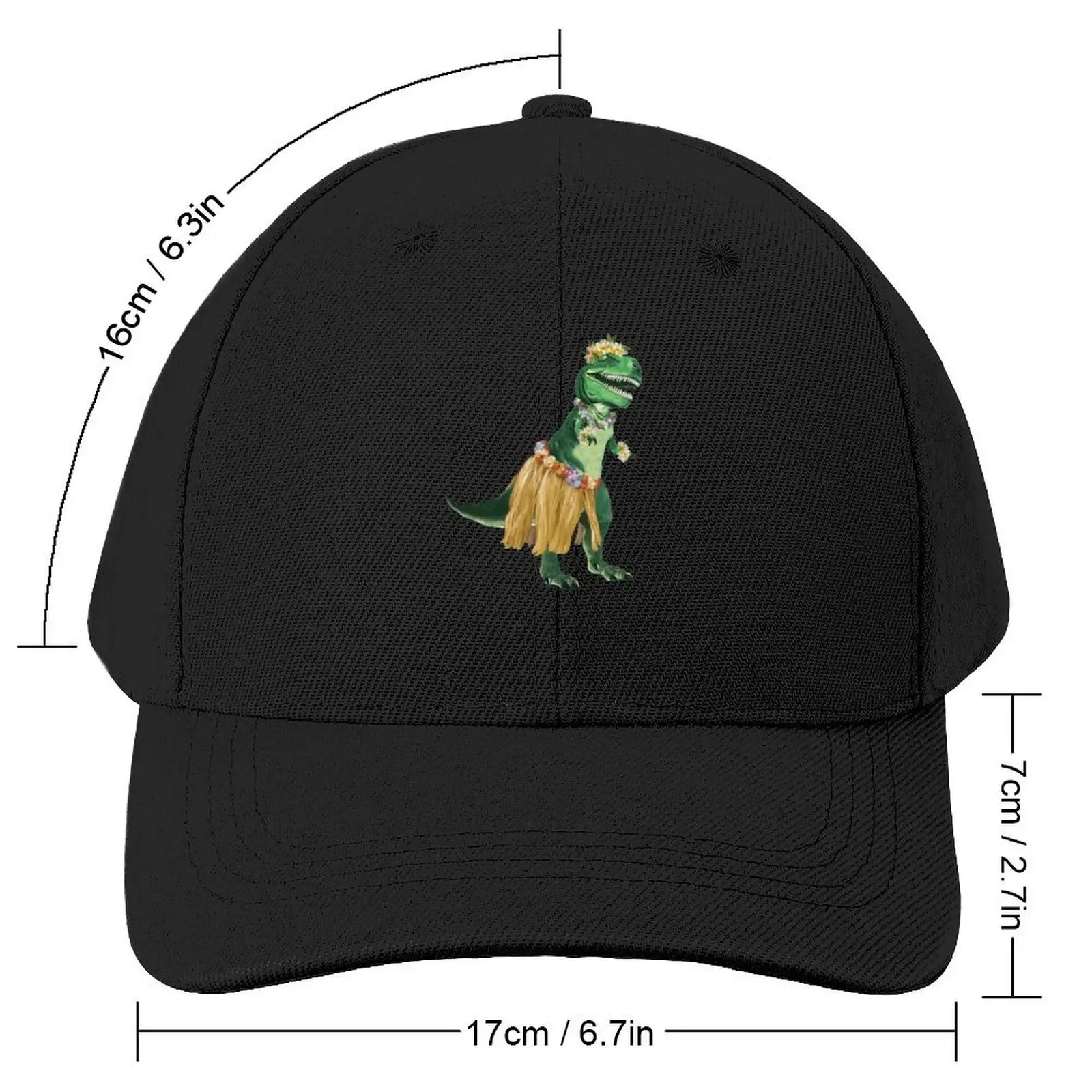 T-rex The Hawaiian Hula Dancer Baseball Cap Custom Cap birthday Trucker Hats For Men Women's