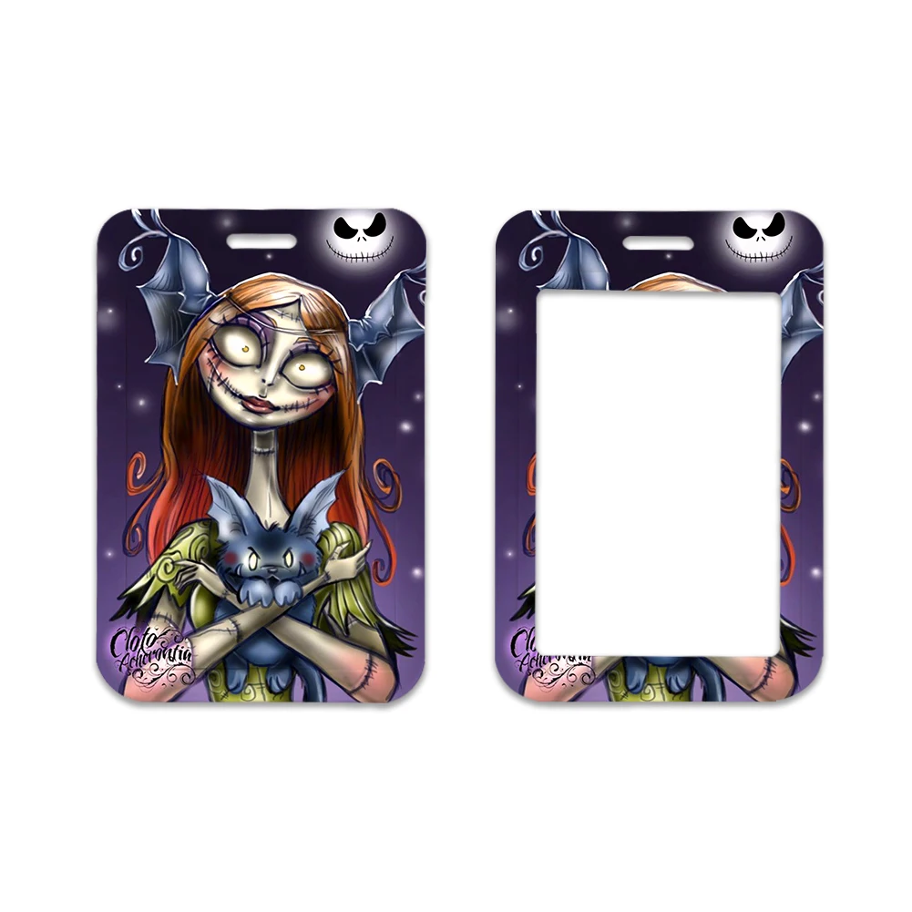 W The Nightmare Before Christmas ID Badge Holder cordini ciondolo porta porta porta porta carte di credito tracolla Jack Skell portachiavi credental