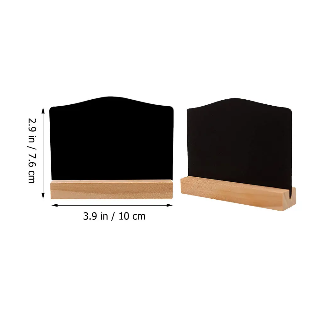 12Pcs Mini Chalkboards Wood Bases For Price Display Signs Home Decore Double Sided Erasable Small Rectangle