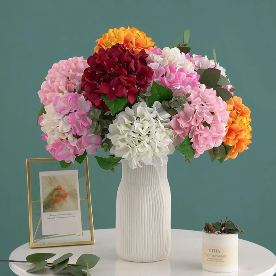 

Artificial Flowers Fake Silk Hydrangea Festival Bridal Clearance Wedding Table Decorati DIY Home Party Accessories Garden Party
