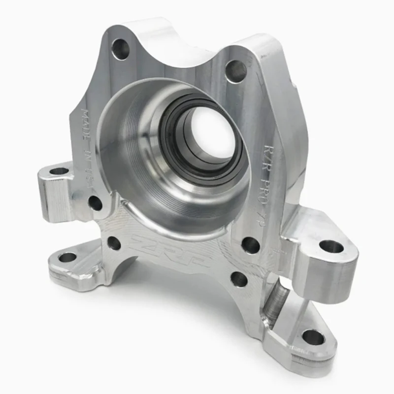Custom Precision CNC Machined Billet Aluminum UTV Rear Capped Knuckle Spindle Bearing Carrier