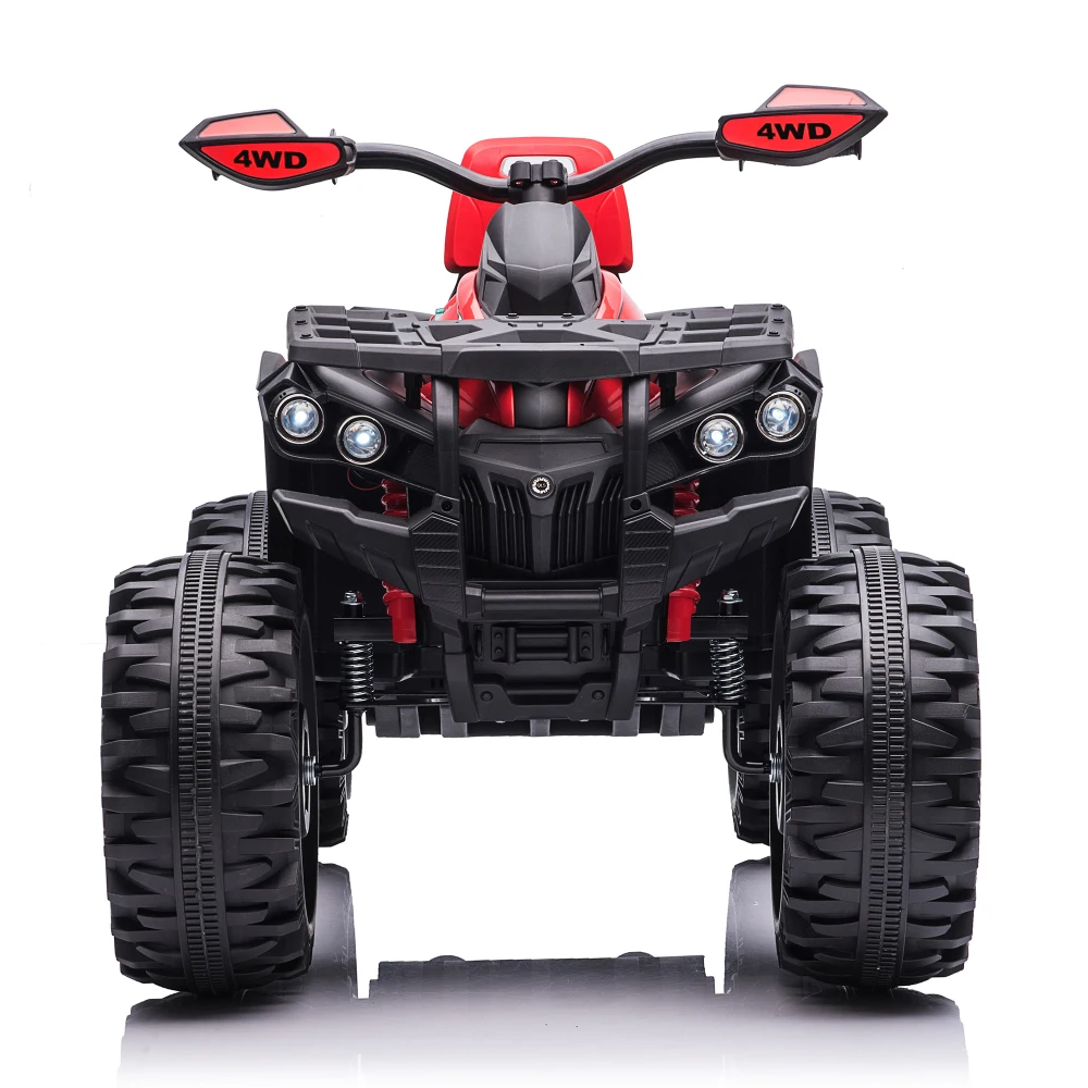 Kids ATV 4 Wheeler, 24V Kids Ride on Toy for Big Kid W/Bluetooth, 800W Motor,red Kids Cars Electric in Ride On