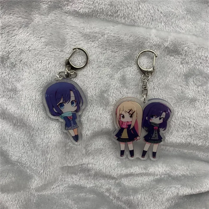 Anime Keychain  Adachi Sakura Shimamura Hogetsu Acrylic Keyring strap Figure Hanging Accessories 6cm