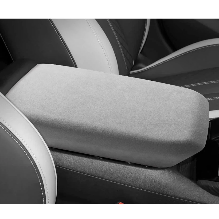 

For new Audi A5 Saloon/Avant 2025–2026 Model Hard-shell Overlay Alcantara Leather Armrest Box Cover