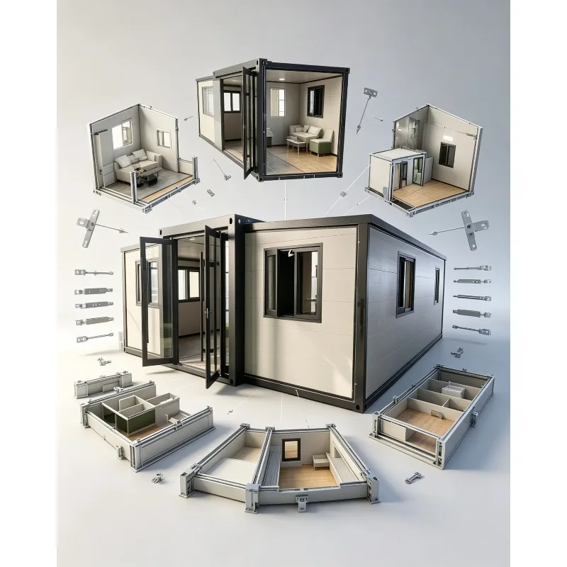 Rockwool Insulated Foldable Container House Soundproof Fireproof Prefab Mobile Home Windproof For Outdoor Fitness Business