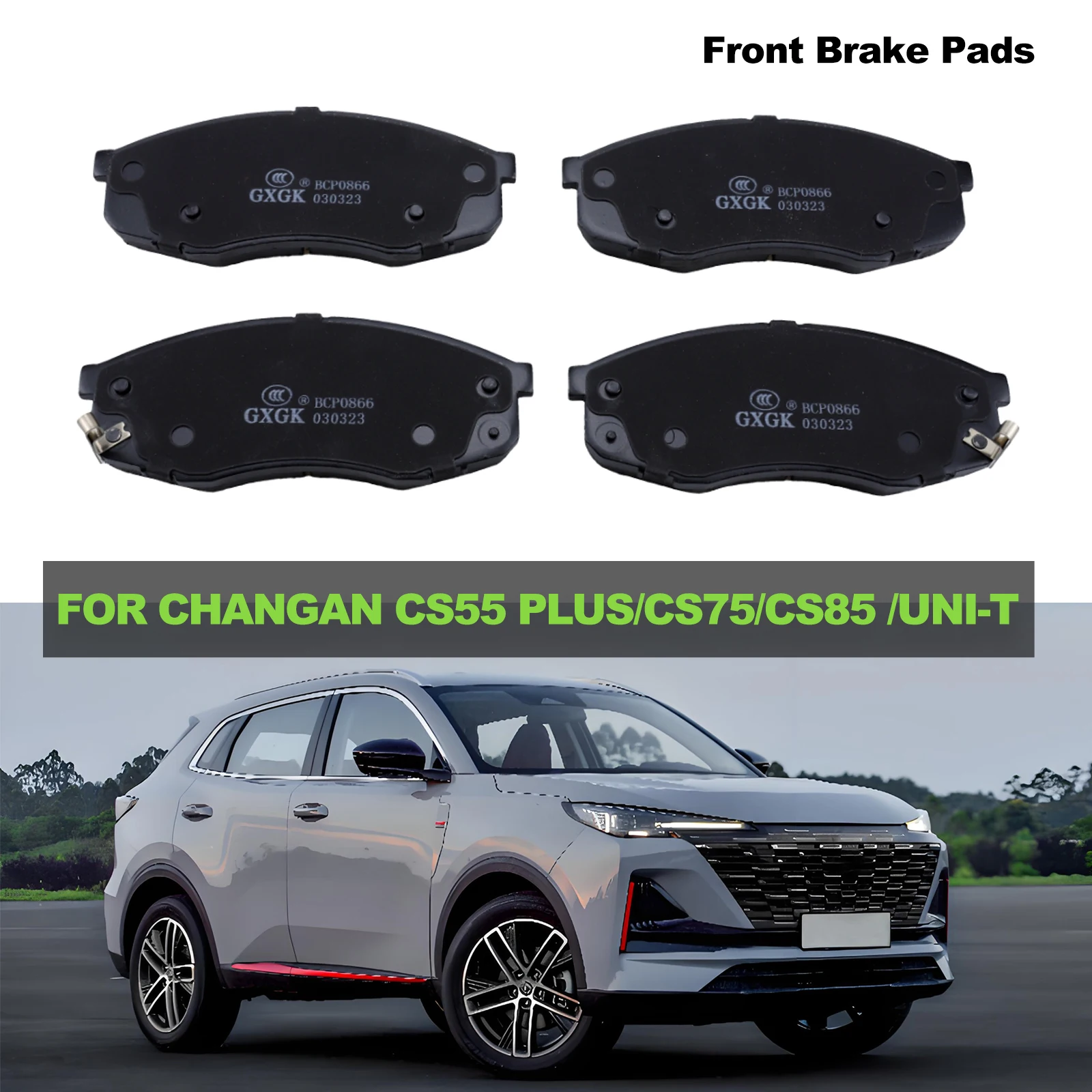 

Front Brake Pads For CHANGAN CS55 PLUS 1.5T 2019- E-Rock CS75 CS85 COUPE UNI-T OSHAN X7 SWM G05 3501180-CN01 S202F260301-0800