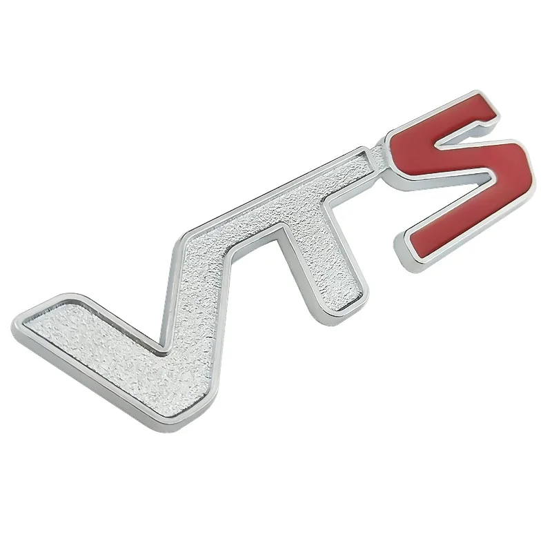 Metal 3D V T S VTS Car Badge Emblem 3D Logo Sticker for Citroen C2 C3 C4 Quatre Saxo Xsara Jimny 1.6 16v VTR Red Silver Color view 3