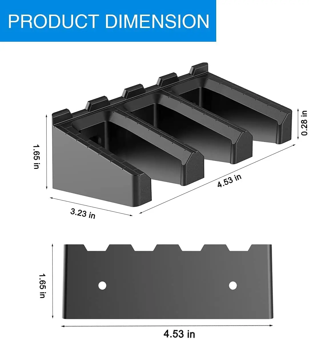 Portariviste per montaggio a parete PMAG standard 3X in ABS solido da 2 pezzi, portariviste per famiglia per AR15