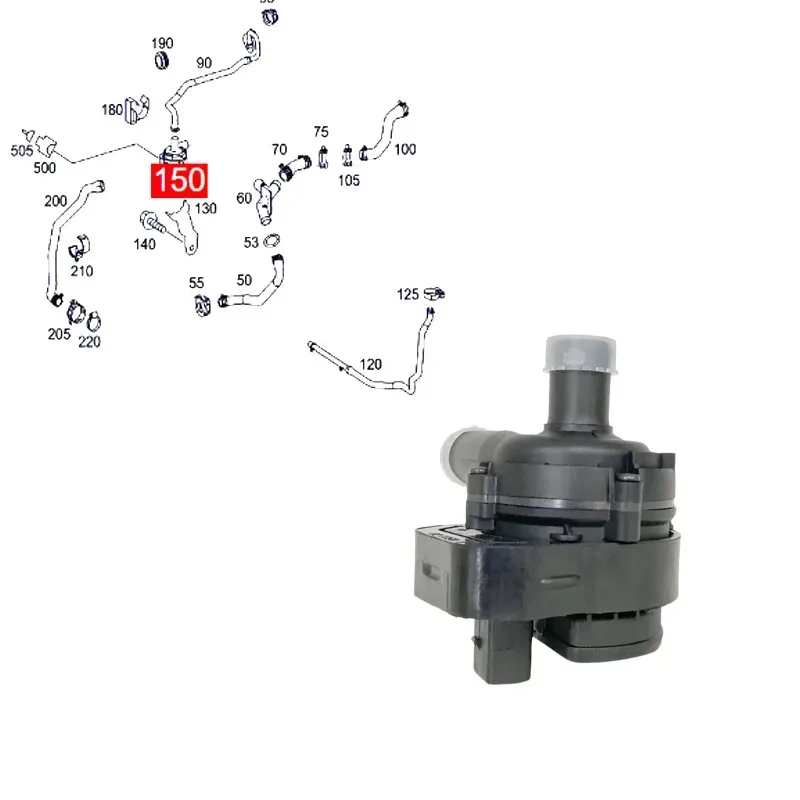 New Water Pump Compatible with W169 W245 C219 W211 W166 W166 W164 W166 2118350264 1718350064
