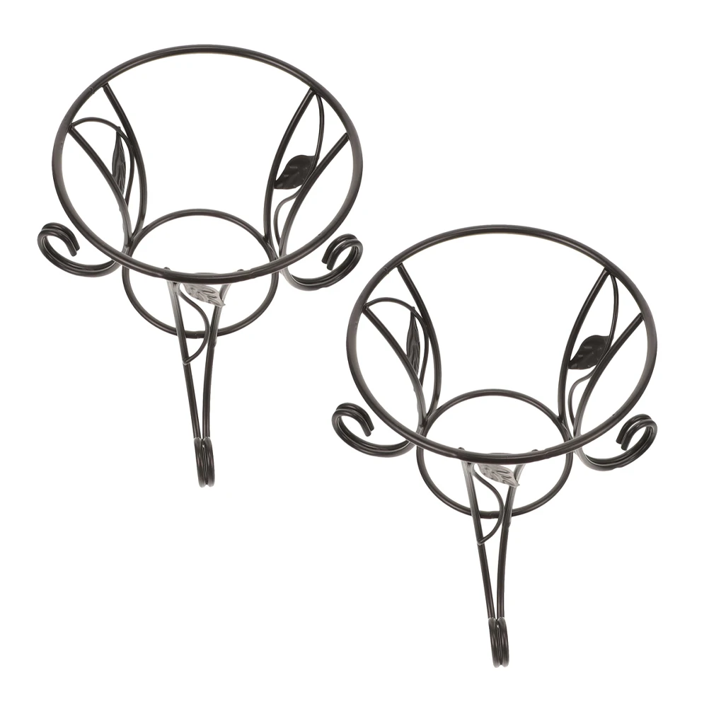 

2 pcs Decorative Ball Base Crystal Prop European for Display Wrought Iron Cylinder Rack Garden Outdoor Use