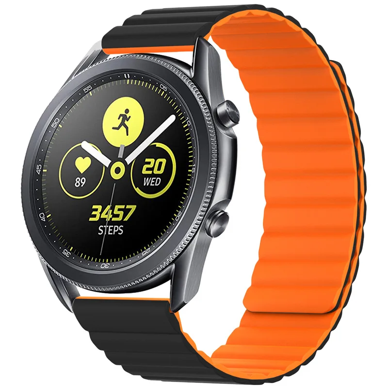 

Ремешок силиконовый для Samsung Galaxy Watch 5/4/3 Active 2 Amazfit GTR/GTS, магнитный браслет для Huawei Watch 3/Φ Pro, 22 мм 20 мм