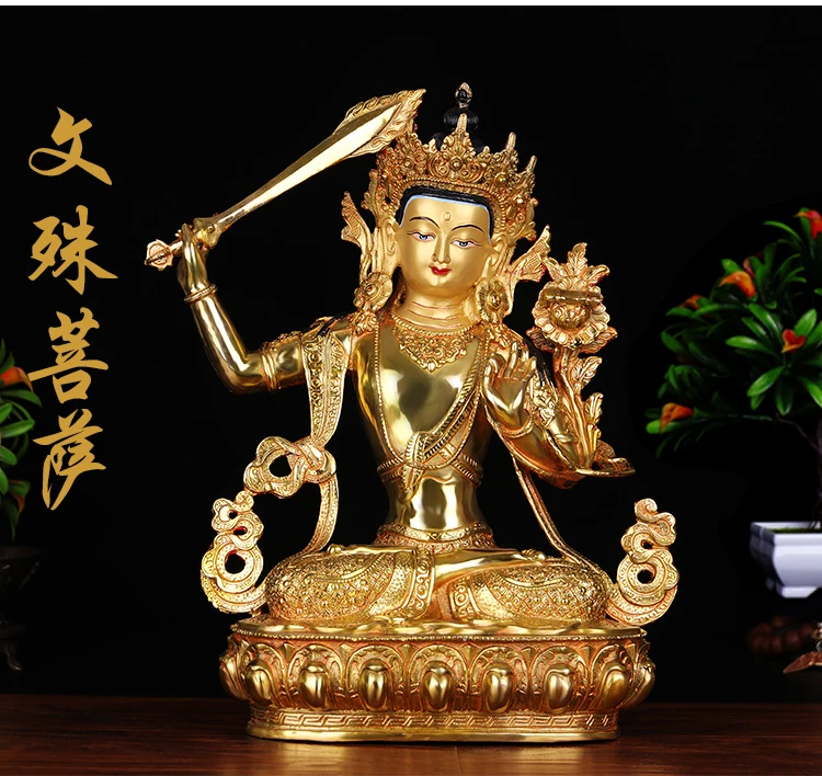 GOOD Buddhist utensils Buddha figure HOME efficacious Talisman House Protection- 33CM large Tibetan Bodhisattva