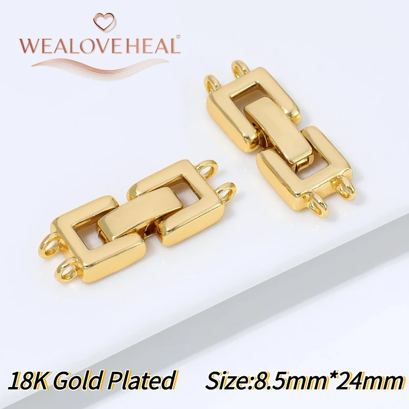 armband verschluss, 18K vergoldeter Messing-Mehrstrang-Kastenverschluss für Perlenketten und Armbänder, 2, 4, 8-reihiger Verbinder, DIY Schmuckherstellungszubehör, Verschluss – Detail 21