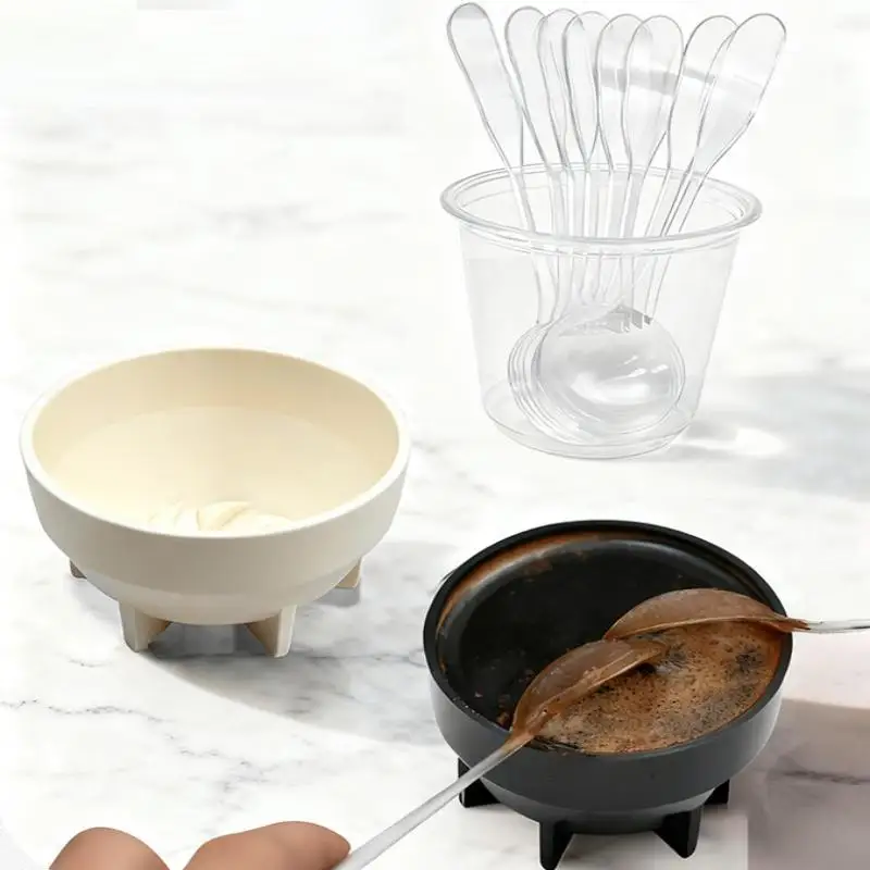 【MA】1pcs Coffee Cup Measuring Bowl 200ml 7oz Large Capacity Stackable PP Anti Fall Coffee Evaluation Bowl