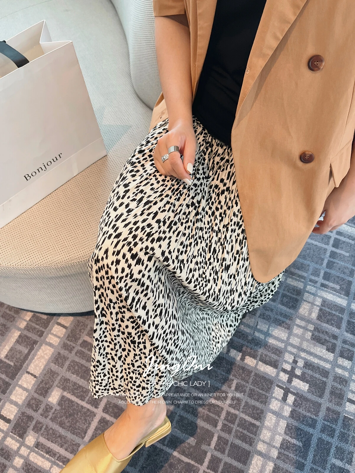 

leopard Long Pleated Skirt Y2k Woman Clothing 2024 Summer Korean Fashion Style New Elegant Luxury Vintage Lolita Beach Chiffon