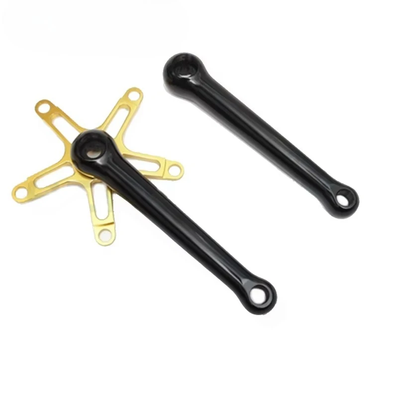 Square Crankset Kit 170mm Crank Arm 44-52T Chainring Fit Road Bike Cruiser Bicycle Cycling Replacement Components