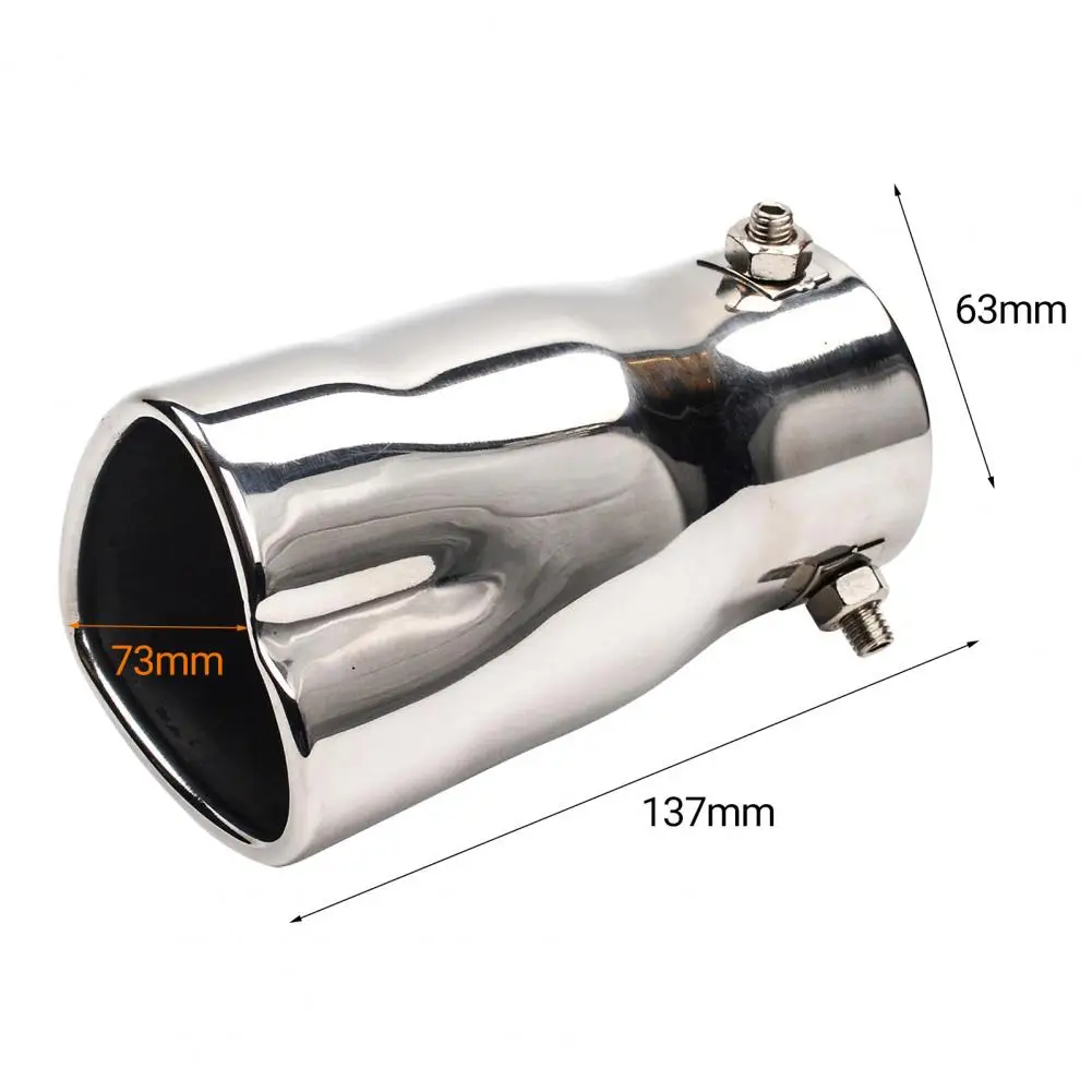 Exhaust Muffler Wear-resistant Stainless Steel Heart Shaped Universal Car Exhaust Muffler Compact Exhaust Tube for Car