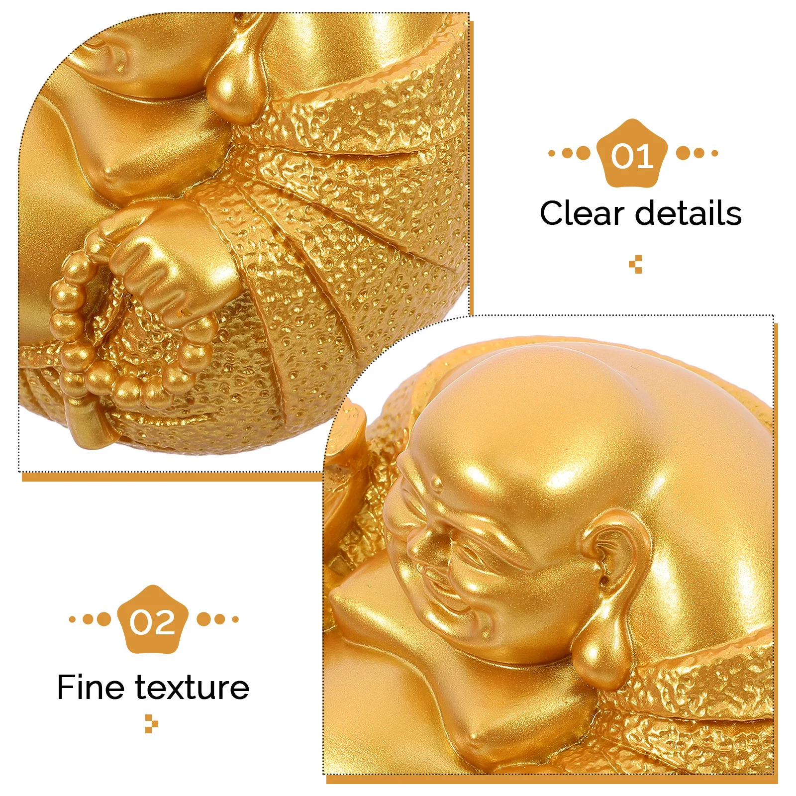 

Golden Smiling Buddha Ornaments with Feng Shui Home Decor Soak Water