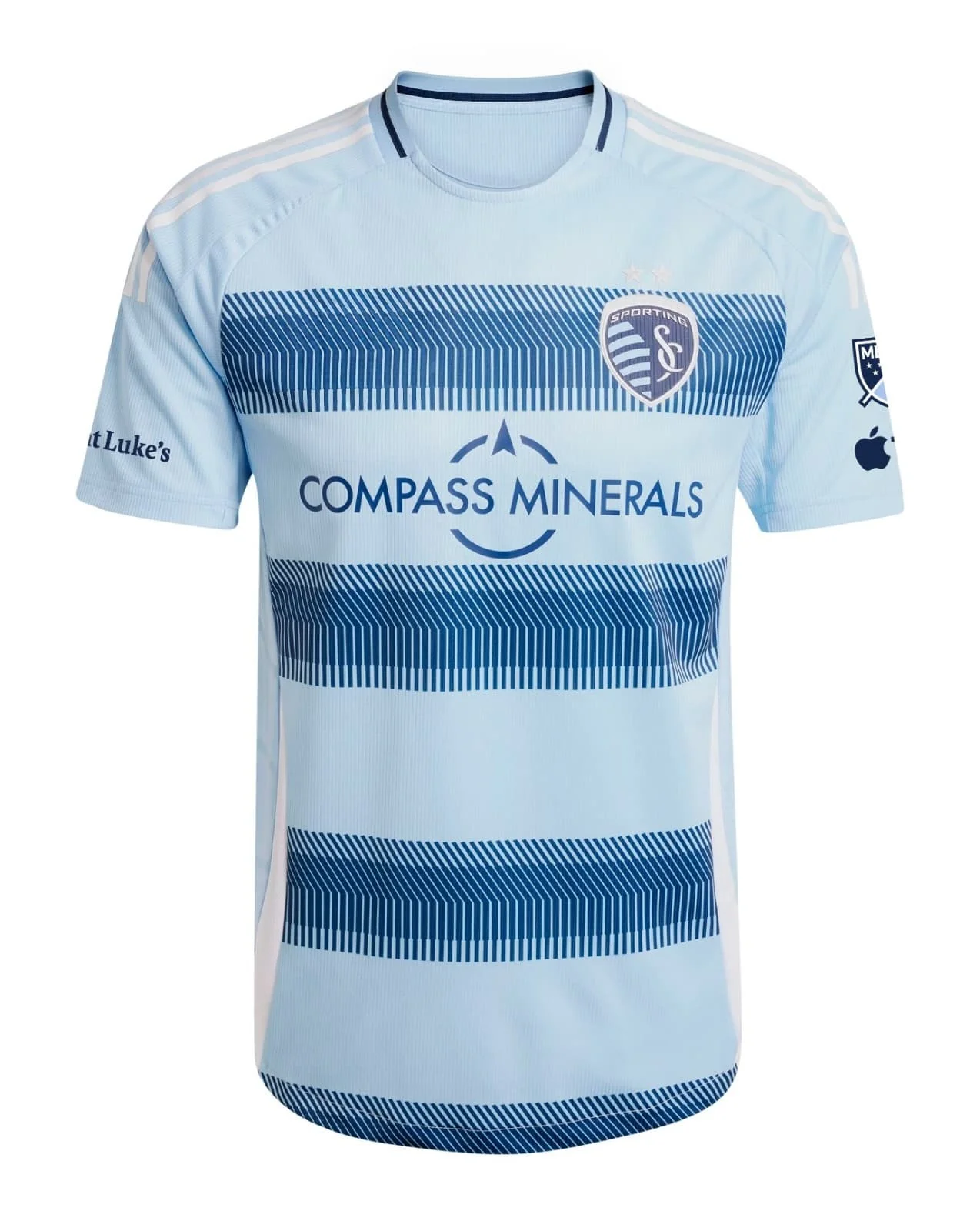 26‑27 Sporting Kansas City Home Soccer Jersey Men Short Sleeve Quick Dry Football Fan Version  Training Tee Sport Uniform Moto