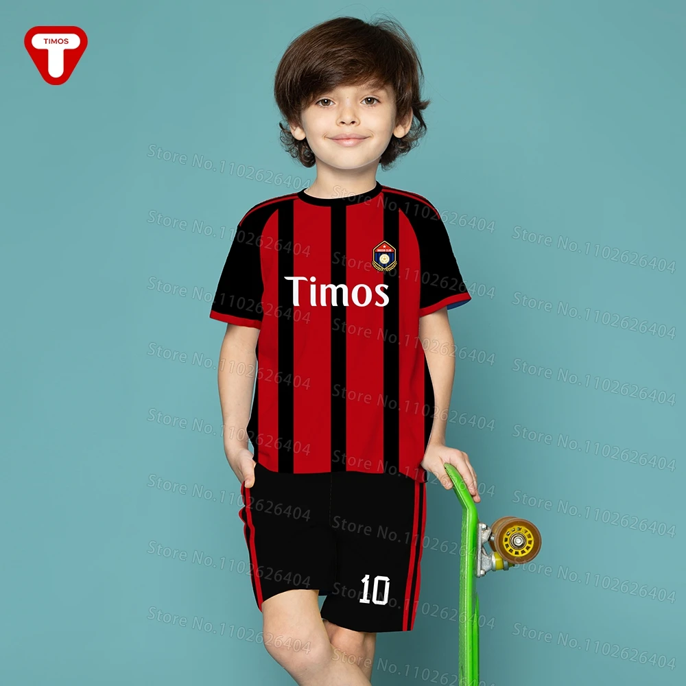 Kids Number Jersey Personalized Custom Boy Shirt Set Mesh Team Uniform Breathable Sport T Shirt