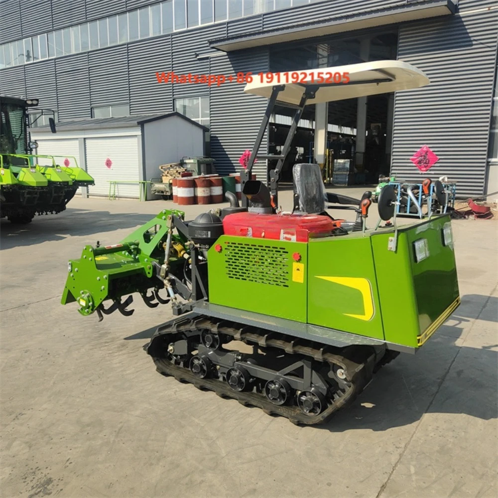 Mini Crawler Rotary Tiller Multifunctional Farm Cultivator for Orchard and Vegetable Field Soil Plowing and Weeding