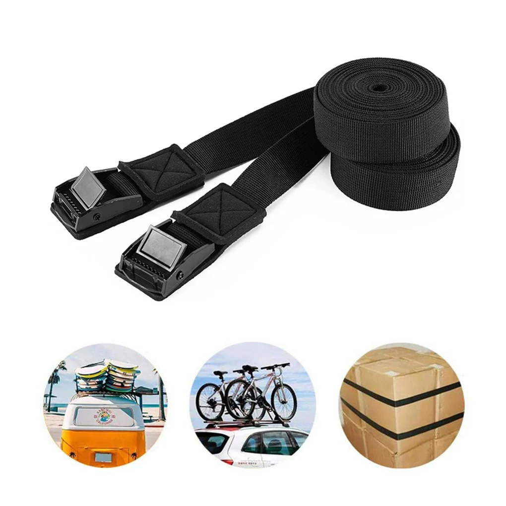 1 Pair Universal Truck Roof Nylon Lashing Straps Fast Release Luggage Surfing Board Band Automobile 300cm Lint Bag