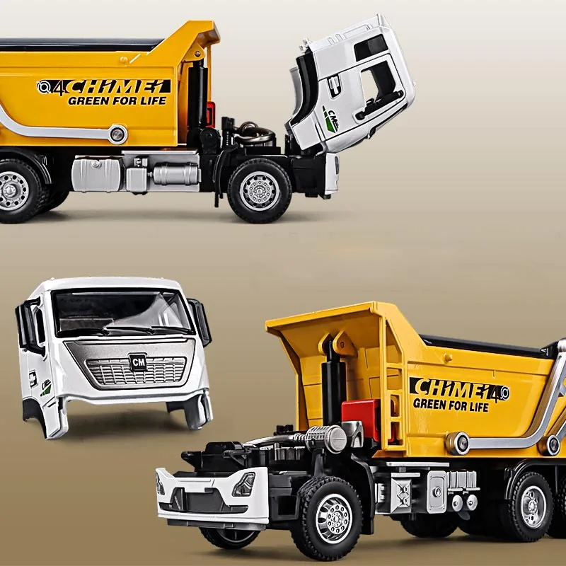 Simulation Large Alloy Dump Truck Muck Truck Transporter Dump Truck Engineering Car Model Children\'s Toys Car Boy Gifts