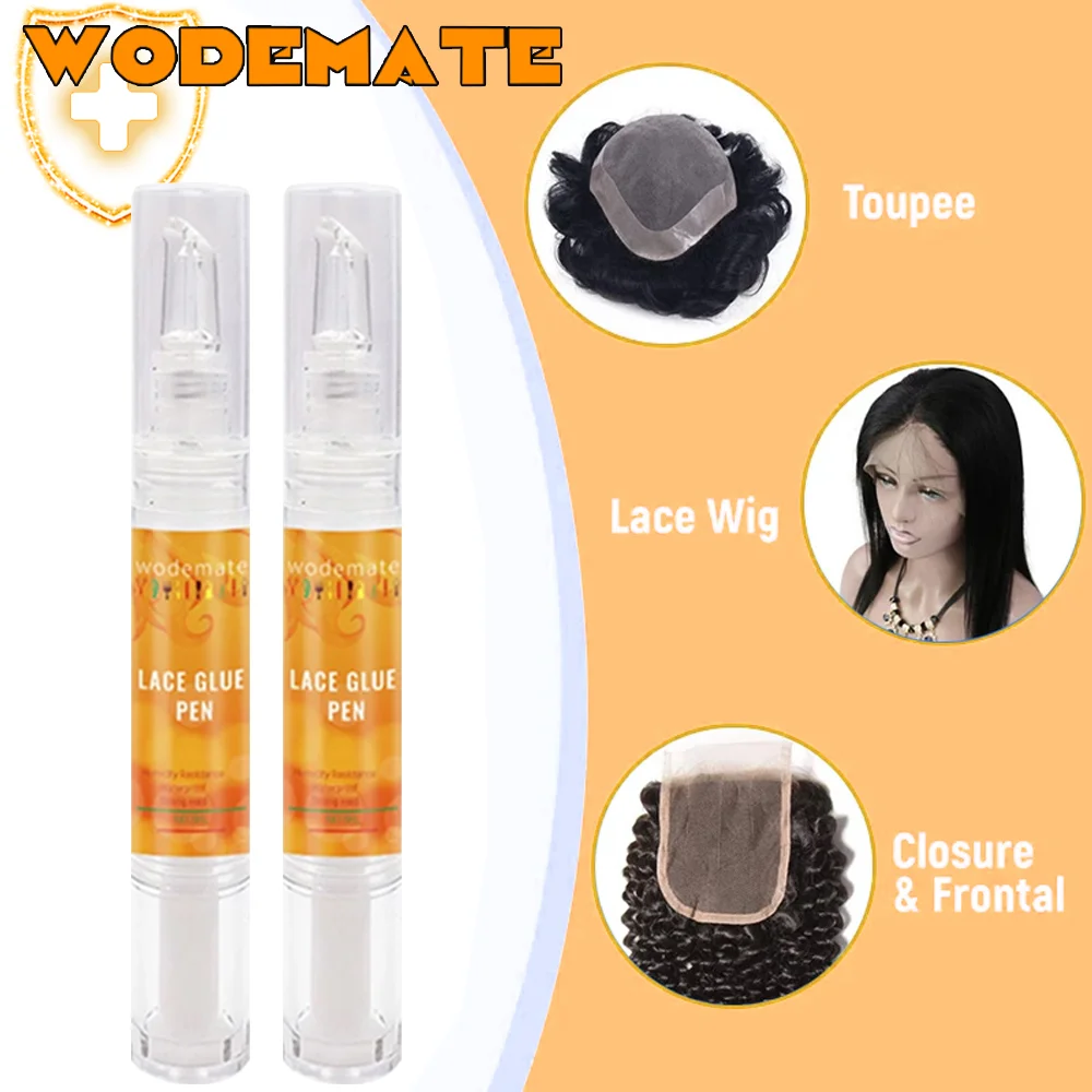 Lace Glue Pen Waterproof Wig Adhesive Invisible Hair Replacement Glue Strong Hold Bonding Glue For Toupee Hairpiece Frontal 5ml