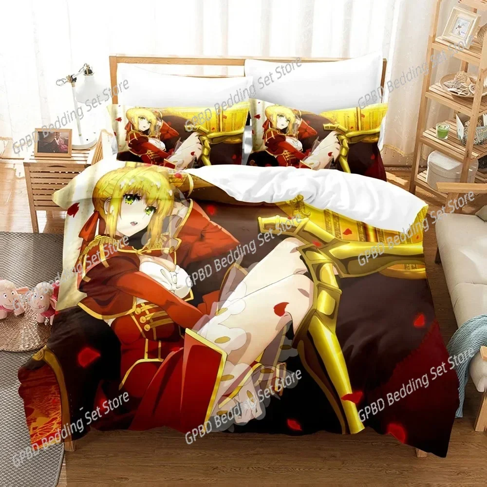 

Anime FATE Nero Comfortable Duvet Quilt Cover Pillowcase Bedding Set Children Bedroom Decoration Home Textile