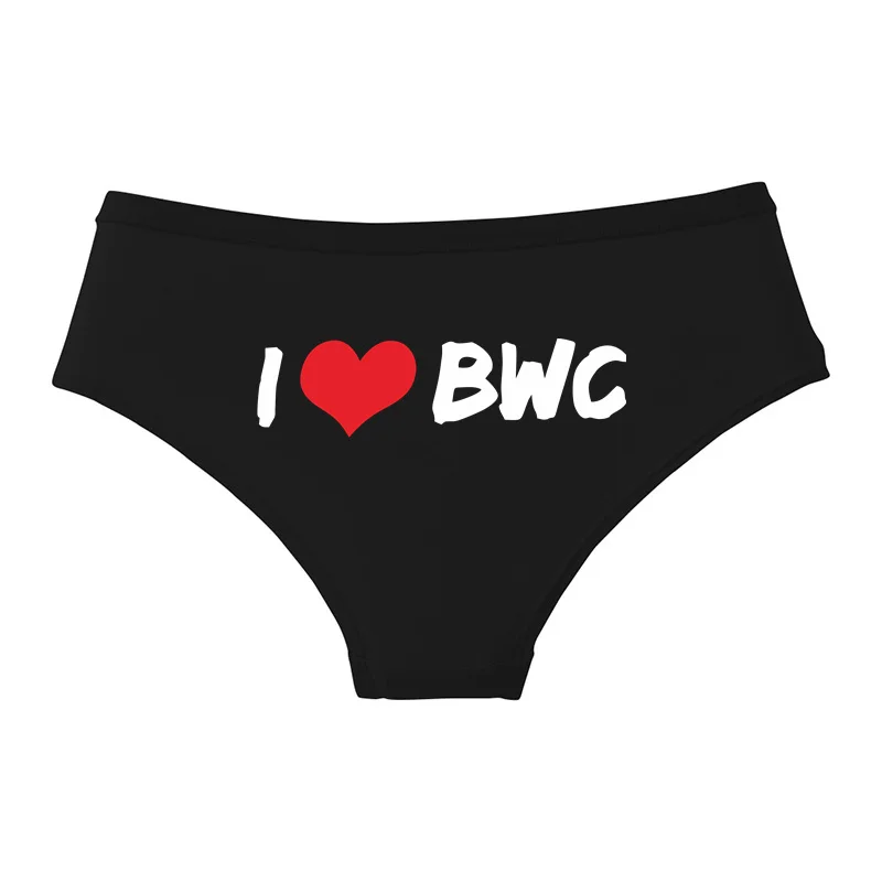 I LOVE BWC Cotton Underwear Sexy Funny Lingeries For Women Cute Girl Briefs Female Soft Hot Underwear Ladies Underpants