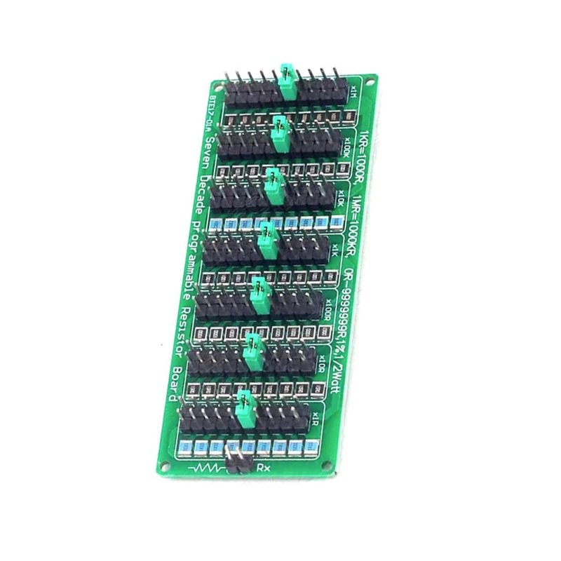 Programmable Eight Decade Resistor Board 0.1-9.9999999MΩ (0-10MS) Step Accuracy 1/2 W SMD Resistance Module 1R