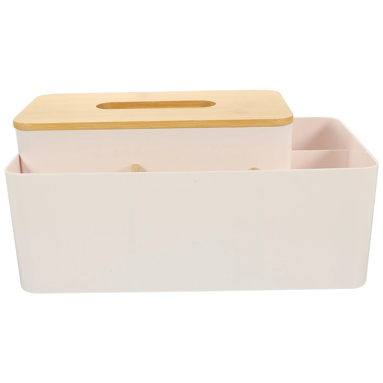 

Wooden Tissue Box Napkin Case Desktop Container Storage Bamboo Organizer ABS Practical Room Bathroom Office Hotel