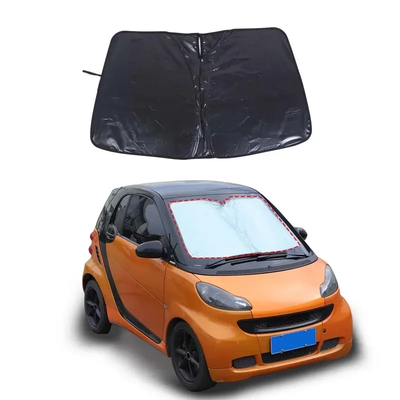 

Aluminum Foil/Silver Tape For Mercedes-Benz Smart Fortwo 451 453 2015-2021 Car Front Windshield Anti-UV Sun Shade Accessories
